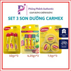 Set 3 cây son dưỡng Carmex Lip Balm mua sale
