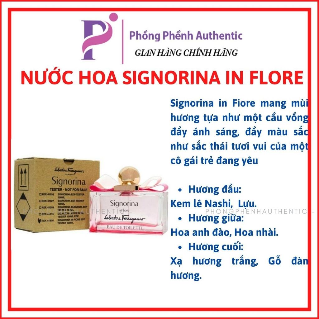 NƯỚC HOA NỮ SALVATORE SIGNORINA FIORE - LIBERA TESTER HỘP GIẤY 100ML