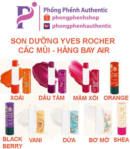 Son dưỡng Yves Rocher MẪU MỚI dưỡng môi mềm mịn, chống oxi hóa