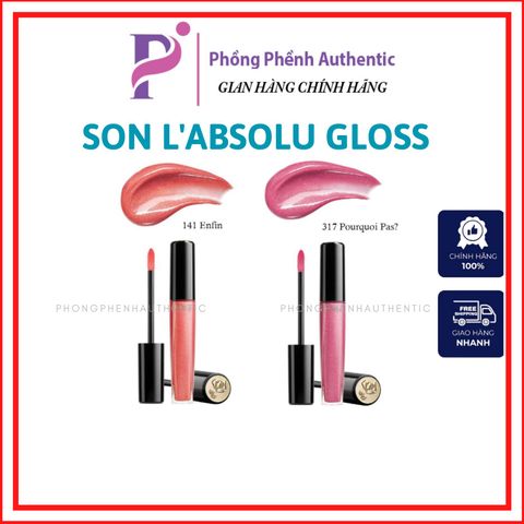 SON BÓNG LANCÔME L'ABSOLU GLOSS CREAM FULLSIZE 8ML NO BOX