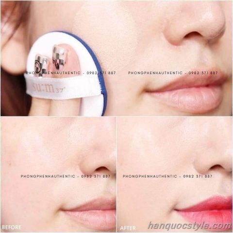 LÕI CUSHION SU:M 37 WATER FULL CC CUSHION PERFECT FINISH CHO DA DẦU, HỖN HỢP