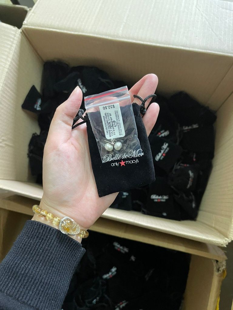 KHUYÊN TAI NGỌC TRAI BELLE DE MER MUA SALE US