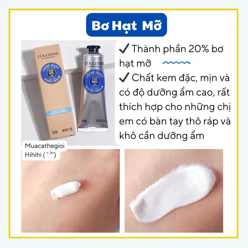 Minisize - KEM DƯỠNG DA TAY L'OCCITANE CÁC MÙI