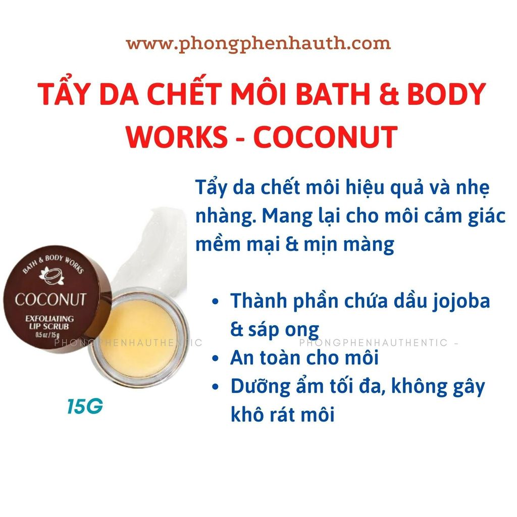 TẨY DA CHẾT MÔI BATH & BODYWORKS HŨ 15G MUA SALE US
