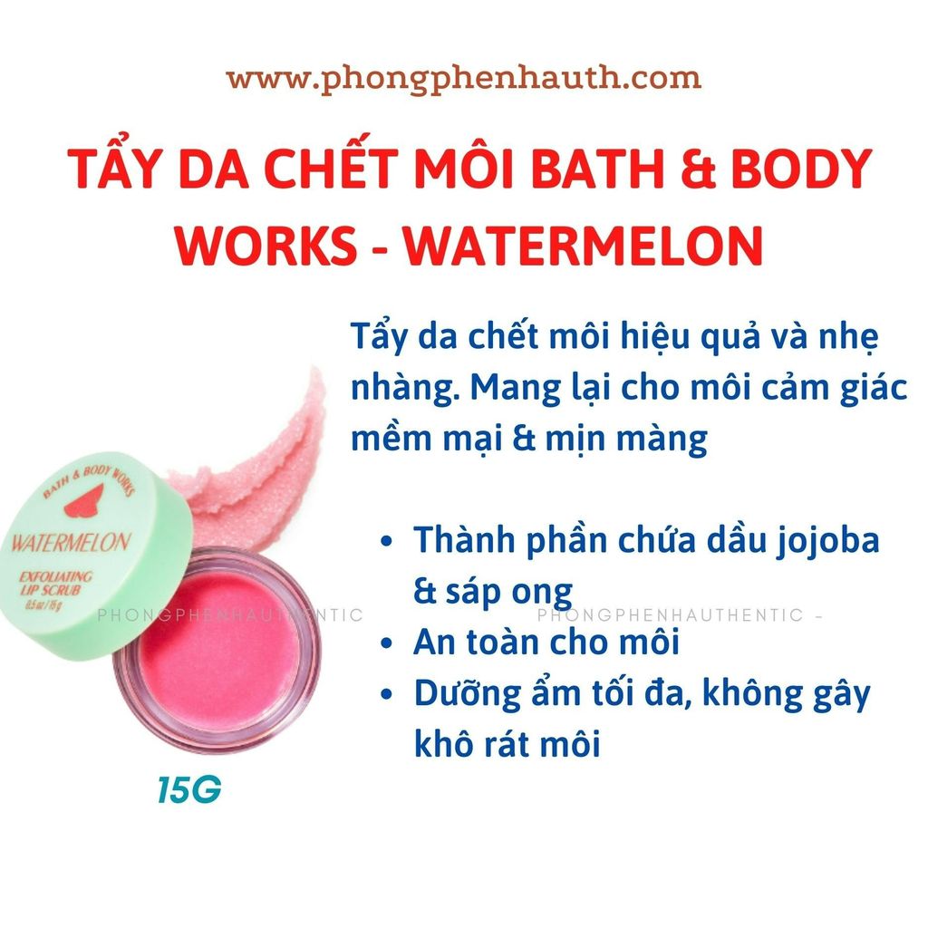 TẨY DA CHẾT MÔI BATH & BODYWORKS HŨ 15G MUA SALE US