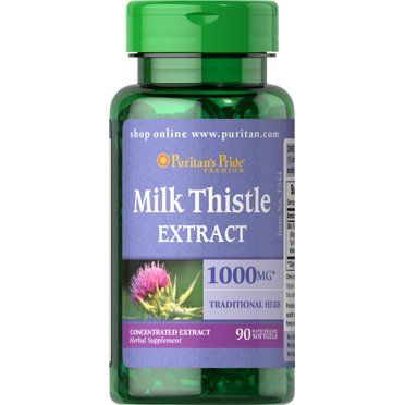 Viên uống thải độc gan Puritan's Pride Milk Thistle Extract 1000mg 90 viên