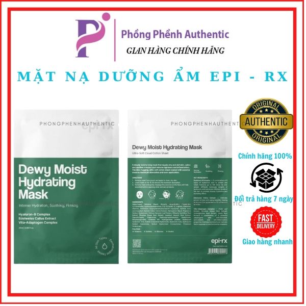 Mặt Nạ Cấp Ẩm Sâu, Phục Hồi Da Epi-rx Dewy Moist Hydrating Mask Hộp 5 Miếng