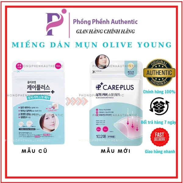 Miếng Dán Mụn Olive Young Care PlusScar Cover Spot Patch