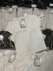 ÁO THUN NỮ H&M CỘC TAY DÁNG NGẮN