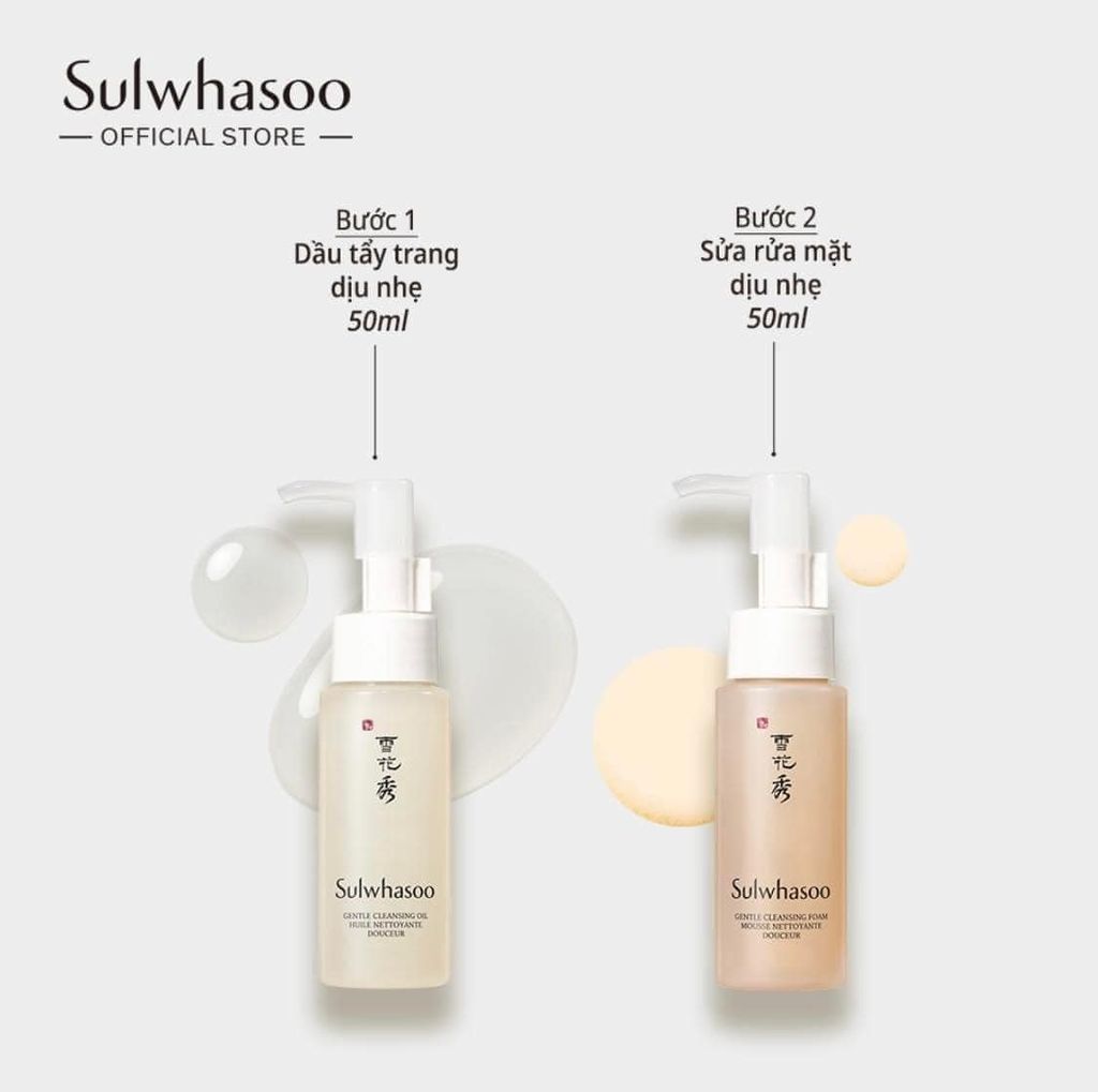 SỮA RỬA MẶT, DẦU TẨY TRANG SULWHASOO GENTLE CLEANSING  50ML