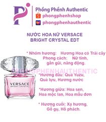 Nước hoa Nữ Versace Bright Crystal EDT Natural Spray 50ml-90ml Tester
