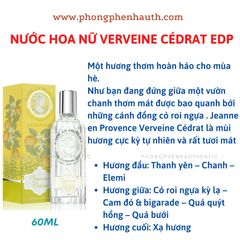 Nước hoa Nữ nội địa Pháp Janne en Provence EDP 60ml : Jasmine Secret, La Roseraie, Verveine Cédrat.. - PHỒNG PHỀNH