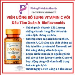 Viên uống bổ sung vitamin C Puritan's Pride C-500mg C-1000MG