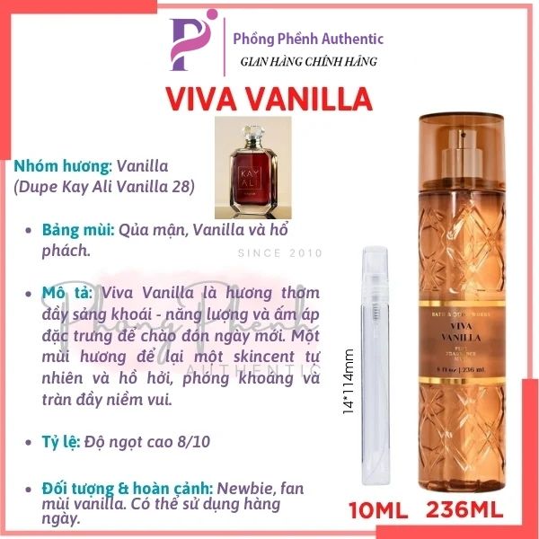 [CHIẾT 10ML LUXURY] XỊT THƠM TOÀN THÂN BODY MIST BATH & BODY WORKS - PHỒNG PHỀNH