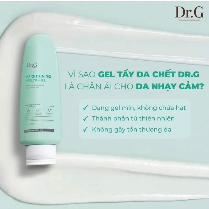 Tẩy da chết dạng gel Dr.G Brightening Peeling Gel cho da nhạy cảm, hỗ trợ làm sáng da