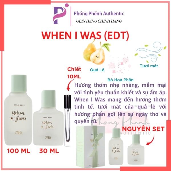 Nước hoa bé gái Zara các mùi EDT 50ml -100ml ( đủ bill ) - PHỒNG PHỀNH