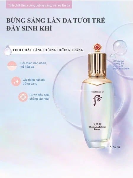 TINH CHẤT DƯỠNG TRẮNG DA WHOO CHEONGIDAN ILLUMINATING REFINING ESSENCE - Sample 1ml