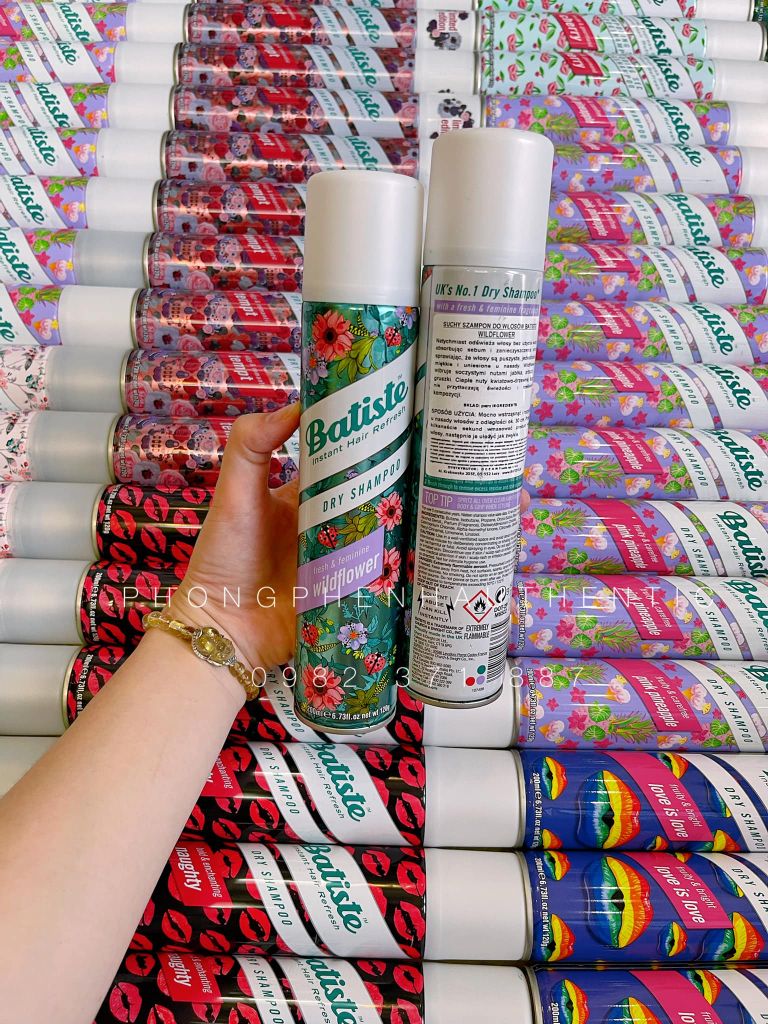 DẦU GỘI KHÔ BATISTE DRY SHAMPOO 200ML