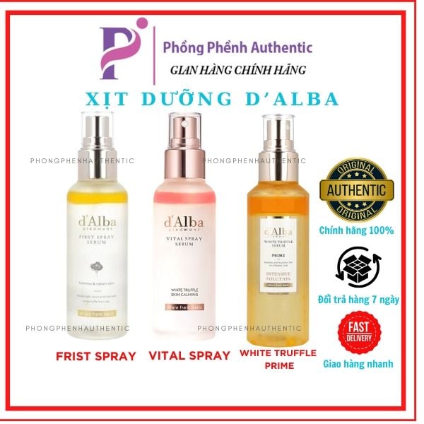 Serum Dạng Xịt Khoáng Căng Bóng Da D'Alba Serum 50ml, 100ml - PHỒNG PHỀNH