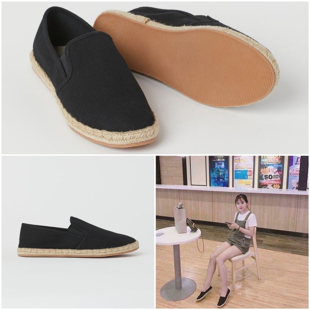 Giày HM Espadrilles đế viền cói mua sale
