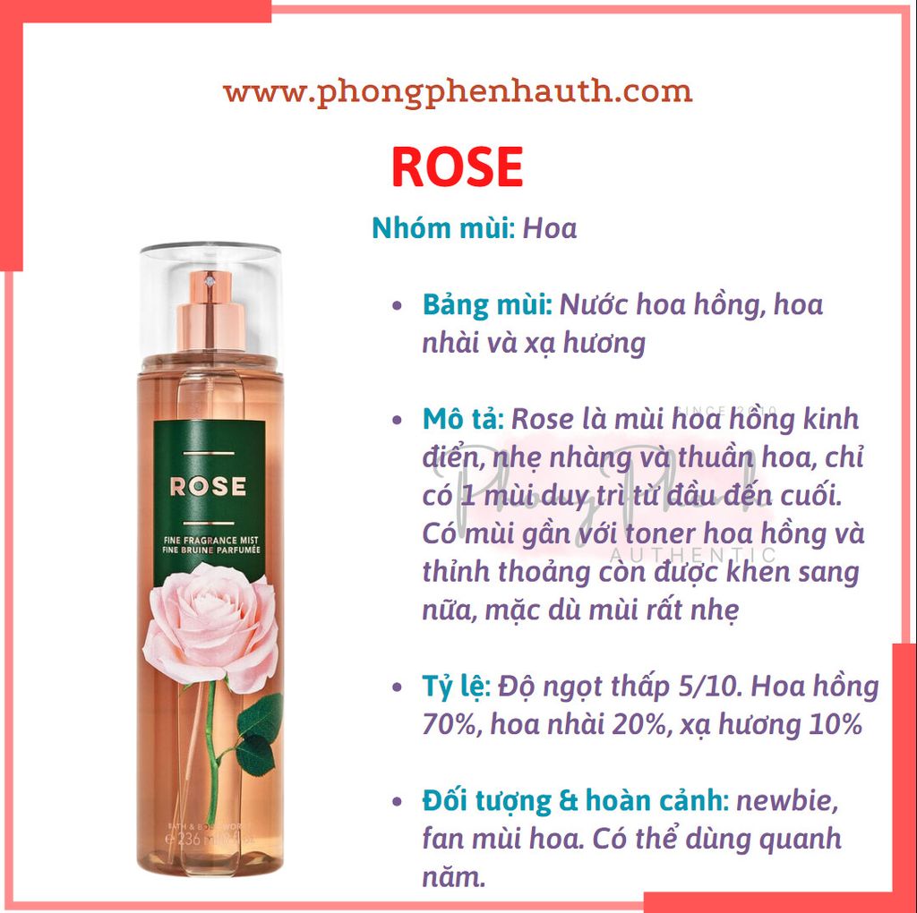 XỊT THƠM CƠ THỂ BATH & BODY WORKS BODY MIST 236ML