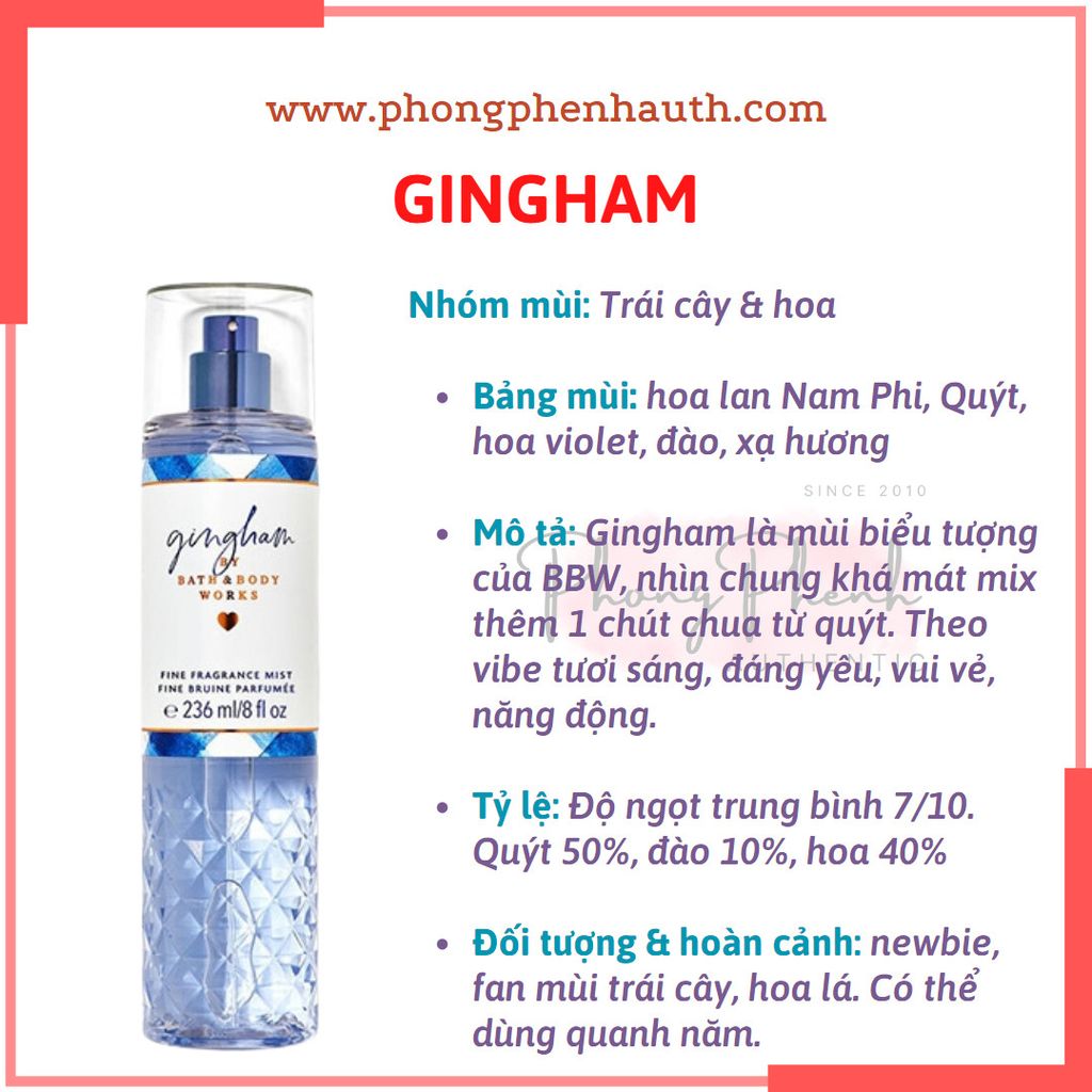 XỊT THƠM CƠ THỂ BATH & BODY WORKS BODY MIST 236ML