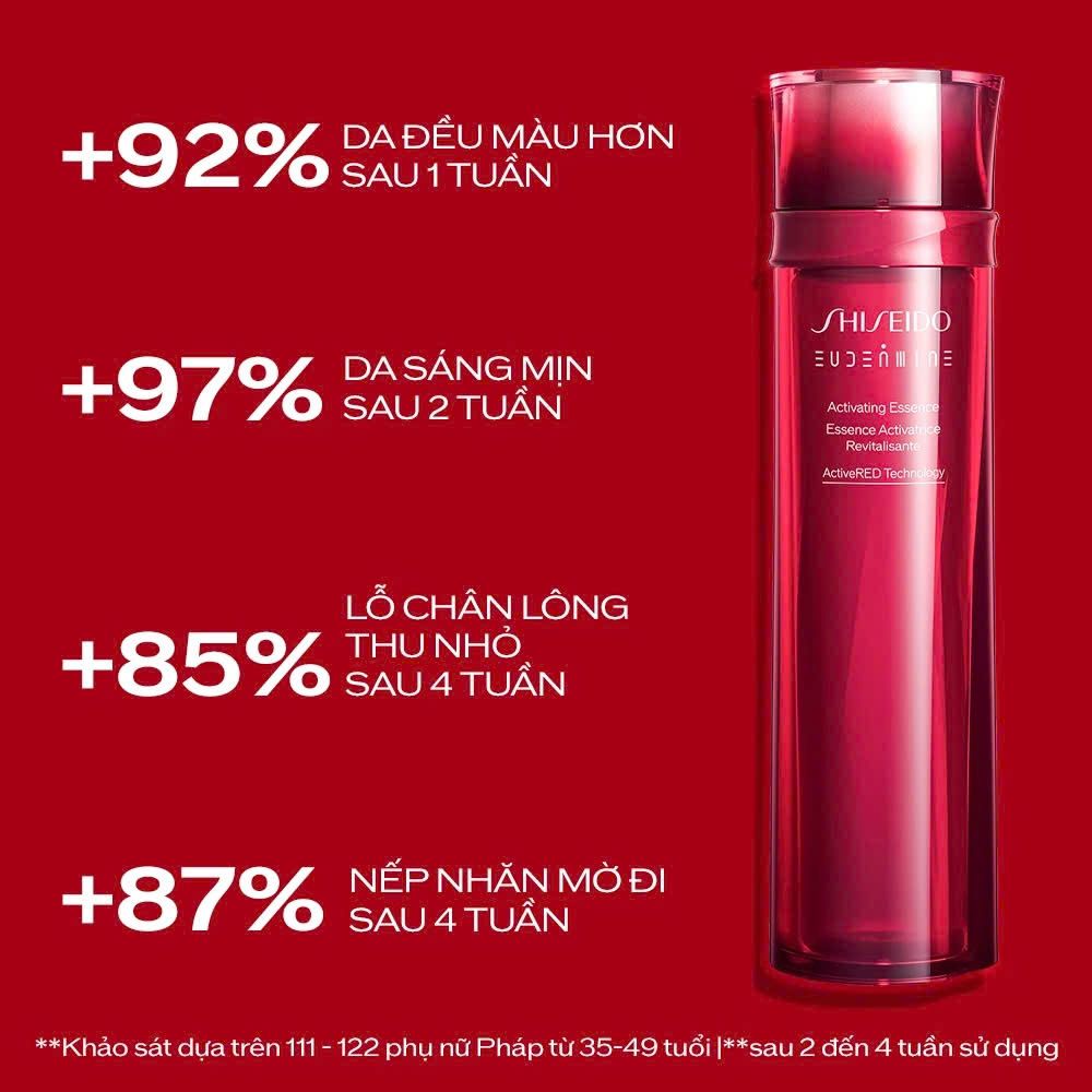 NƯỚC THẦN ĐỎ SHISEIDO EUDERMINE ACTIVATING ESSENCE 70MLNƯỚC THẦN ĐỎ SHISEIDO  EUDERMINE ACTIVATING ESSENCE 70ML – Phồng Phềnh Authentic