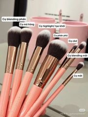 Bộ Cọ Trang Điểm LUXIE Rose Gold Collection 7 Cây – Tặng Kèm Hộp Đựng