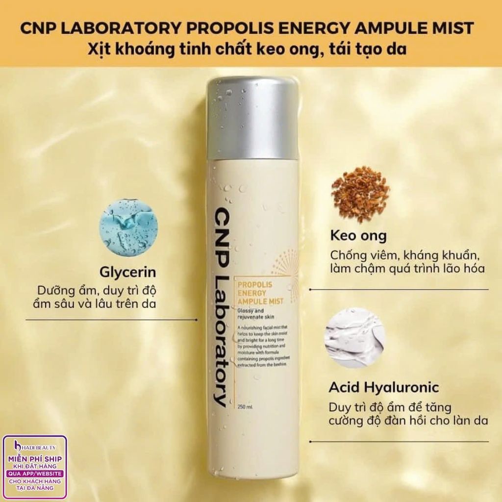 Xịt Khoáng Chiết Xuất Sáp Ong CNP Laboratory - PHỒNG PHỀNH
