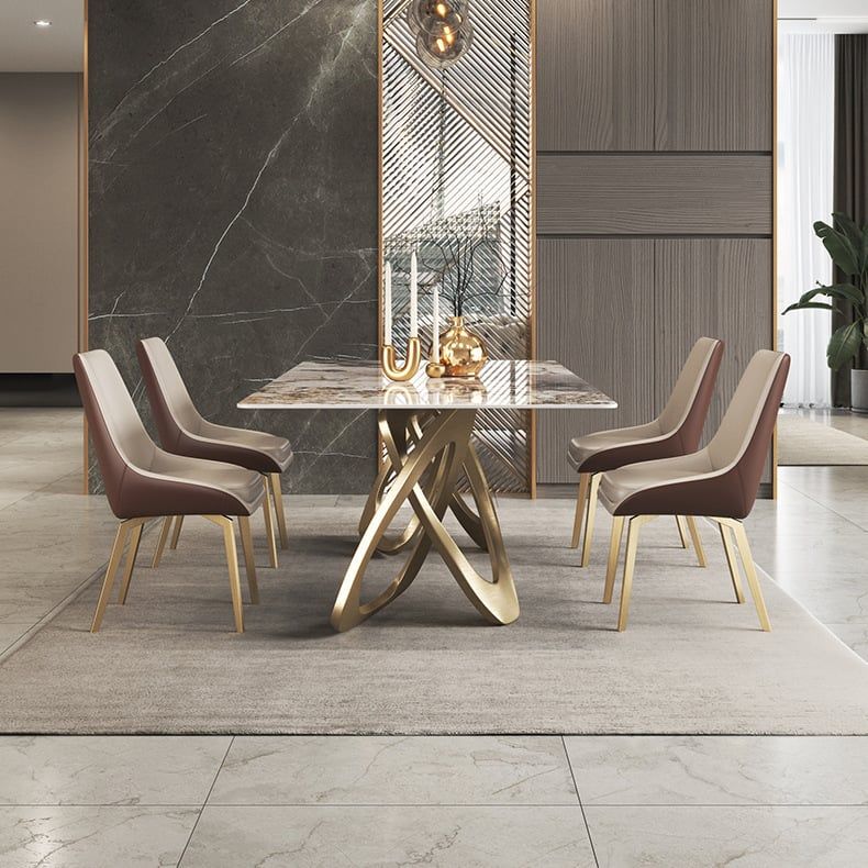 Bàn ăn nhập khẩu mặt đá marble BA0154