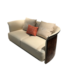 Bộ sofa da bò, gỗ sơn bóng Piano- BSF206