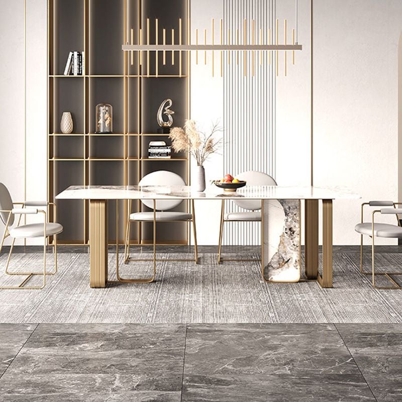 Bàn ăn nhập khẩu mặt đá marble BA0142