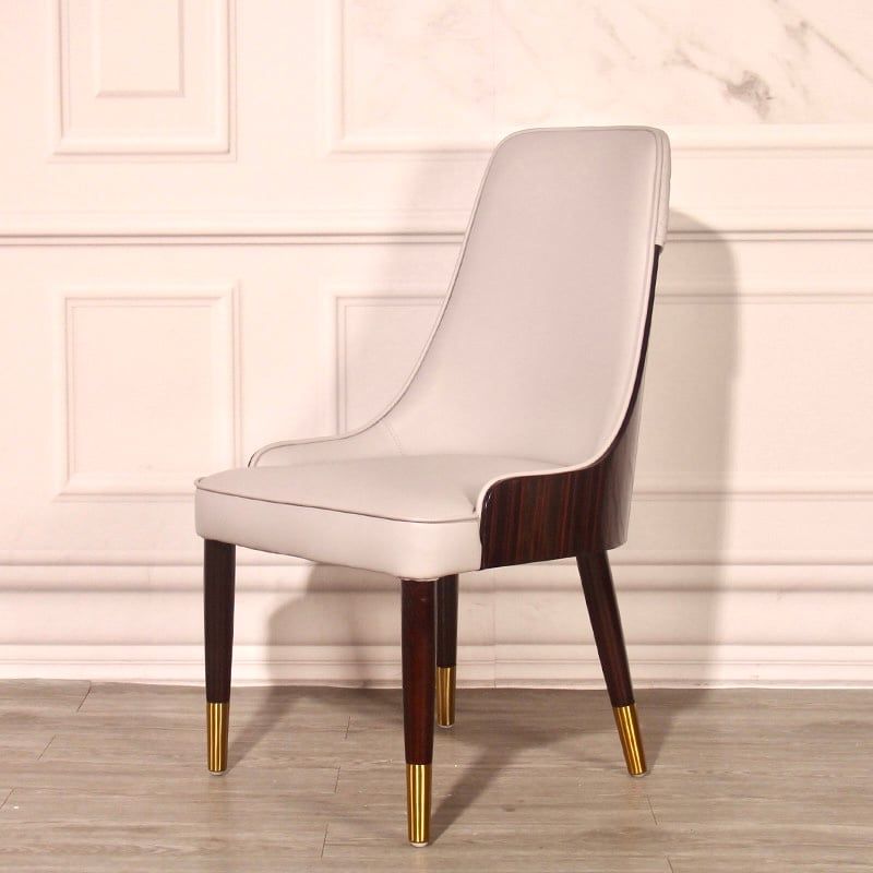 Ghế ăn lưng ốp gỗ sơn bóng piano GA027 nhập khẩu cao cấp