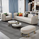  Bộ sofa da bo tròn các góc, chỉ viền khác màu BSF172 