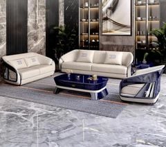 Ghế Sofa Sofa da sang trọng màu sáng phong cách Ý Sofa da Bugatti Sofa nghệ thuật Gadi Sofa GSF167