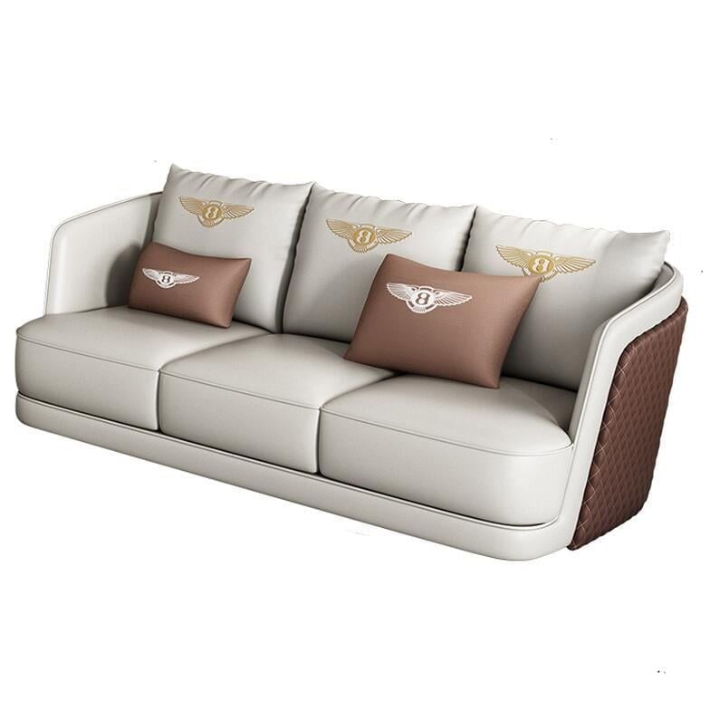 Bộ sofa da dập nổi họa tiết, phối 3 màu da cao cấp BSF0178