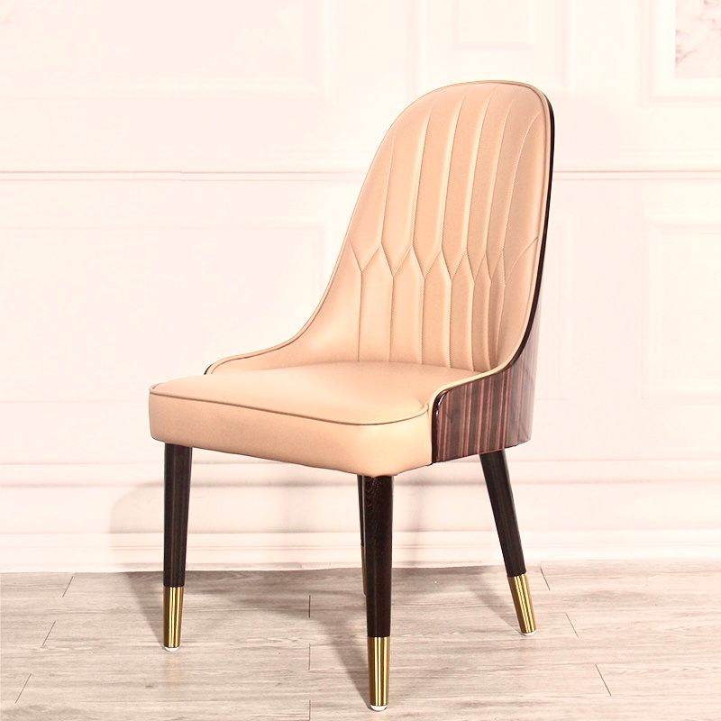 Ghế ăn lưng ốp gỗ sơn bóng piano GA026 nhập khẩu cao cấp