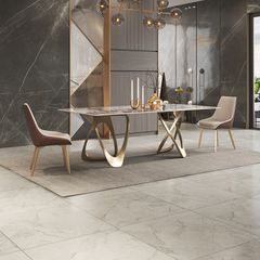 Bàn ăn nhập khẩu mặt đá marble BA0154