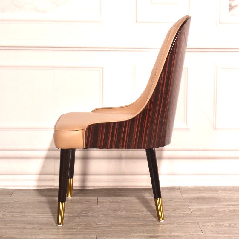 Ghế ăn lưng ốp gỗ sơn bóng piano GA026 nhập khẩu cao cấp