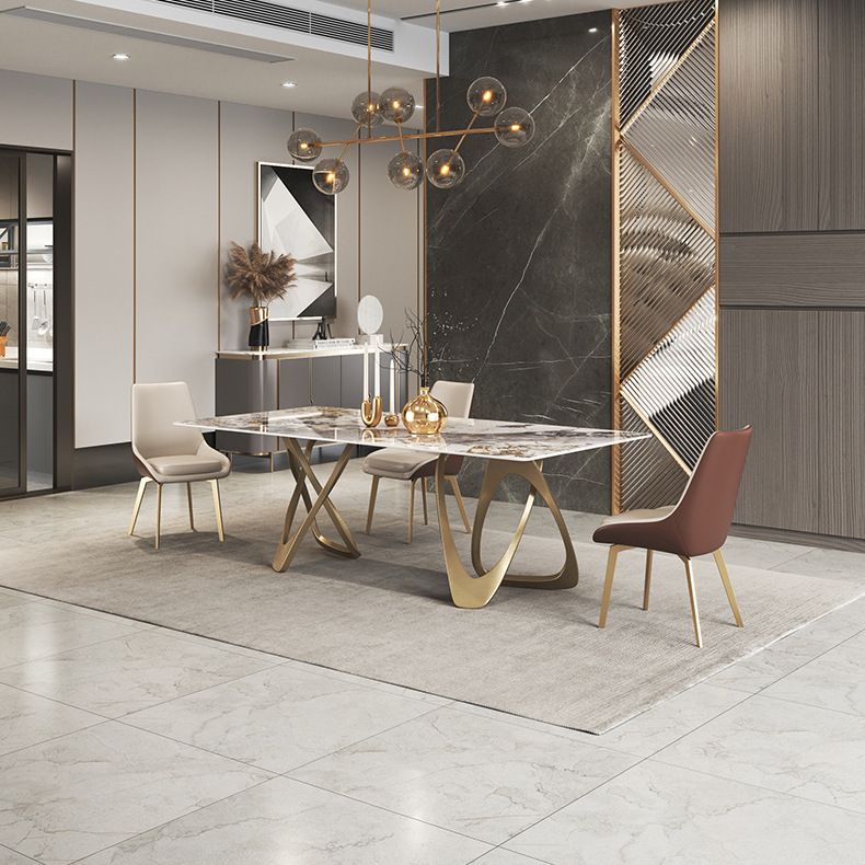 Bàn ăn nhập khẩu mặt đá marble BA0154