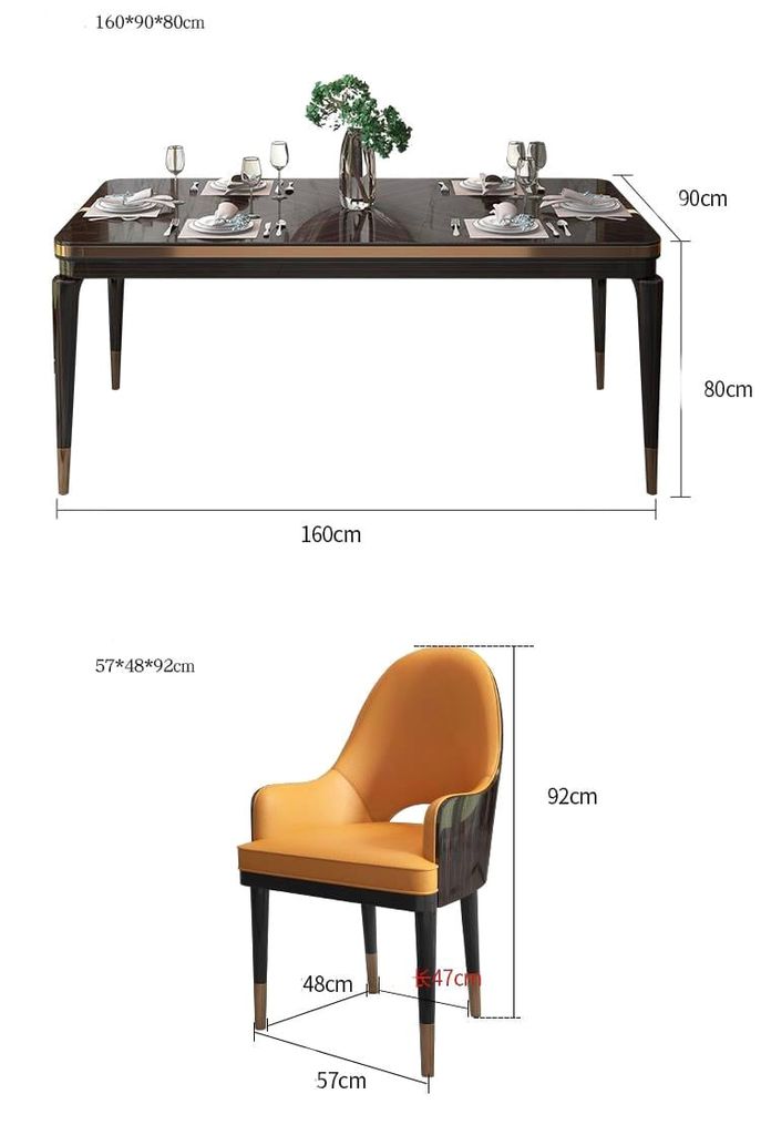 Bàn ăn nhập khẩu sơn bóng Piano BA0161