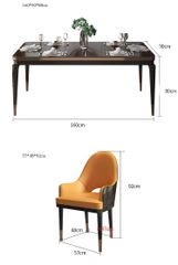 Bàn ăn nhập khẩu sơn bóng Piano BA0161