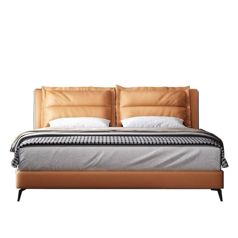 Giường ngủ bọc da bò GN005