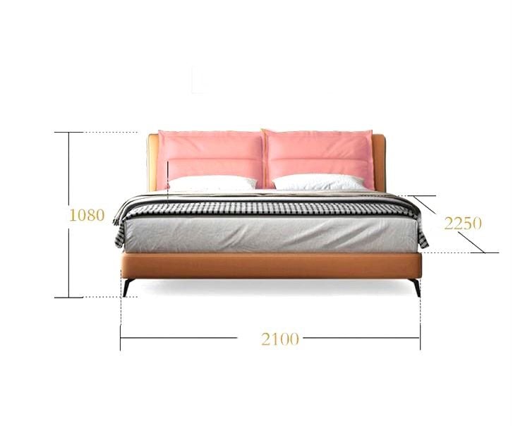 Giường ngủ bọc da bò GN005