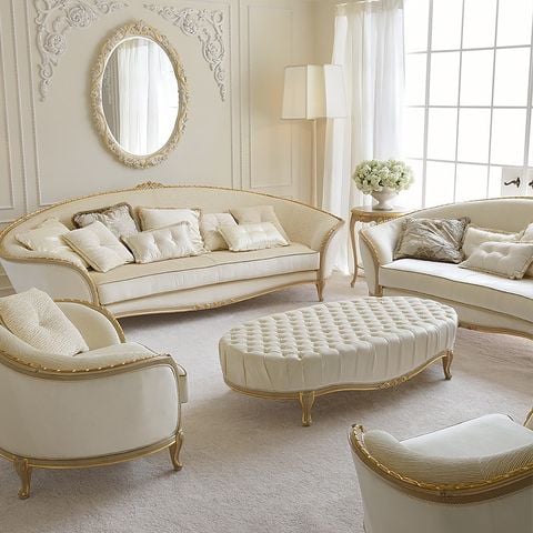 Ghế Sofa vải cao cấp, Khung gỗ bạch dương sơn vàng. GSF127
