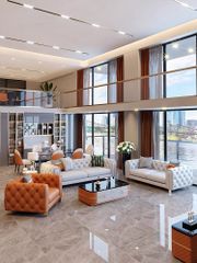 Ghế Sofa da phong cách Tân cổ điển sang trọng GSF173