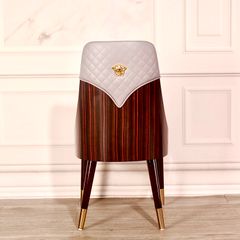 Ghế ăn lưng ốp gỗ sơn bóng piano GA027 nhập khẩu cao cấp