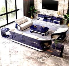 Ghế Sofa Sofa da sang trọng màu sáng phong cách Ý Sofa da Bugatti Sofa nghệ thuật Gadi Sofa GSF167