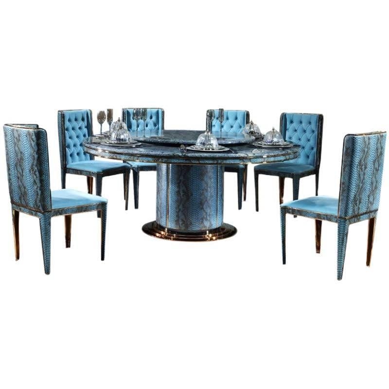 Bộ Bàn Ăn Bằng Đá Cẩm Thạch BA0171
