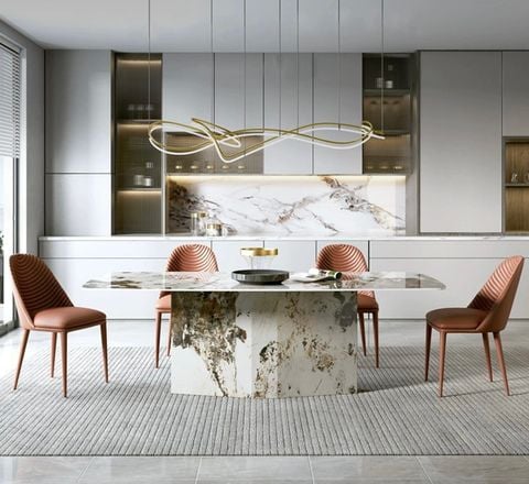 Bàn ăn mặt đá nhập khẩu BA0170